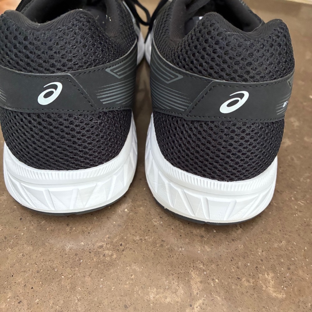 Asics Gel Contend 5 Black Silver Running Shoes Amplifoam Soles Comfort Mens 14 - Picture 4 of 5